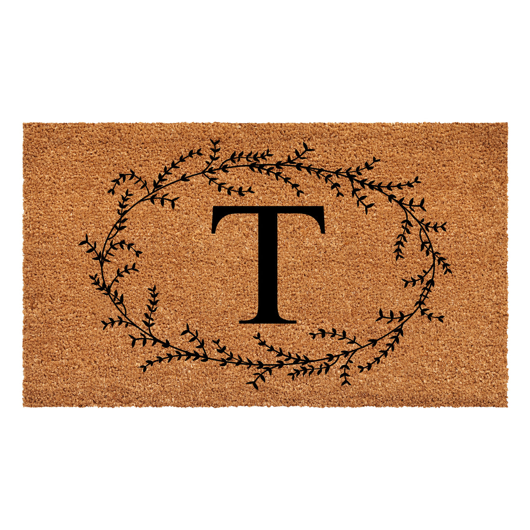 Rustic Leaf Vine Monogrammed Doormat [Larger Sizes]