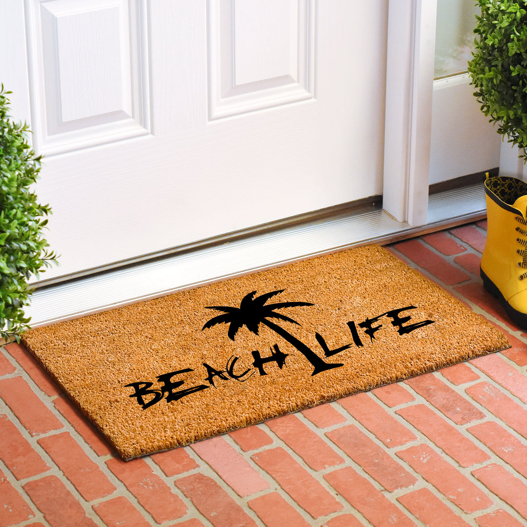 Beach Life Palm TreeDoormat 17"x29"