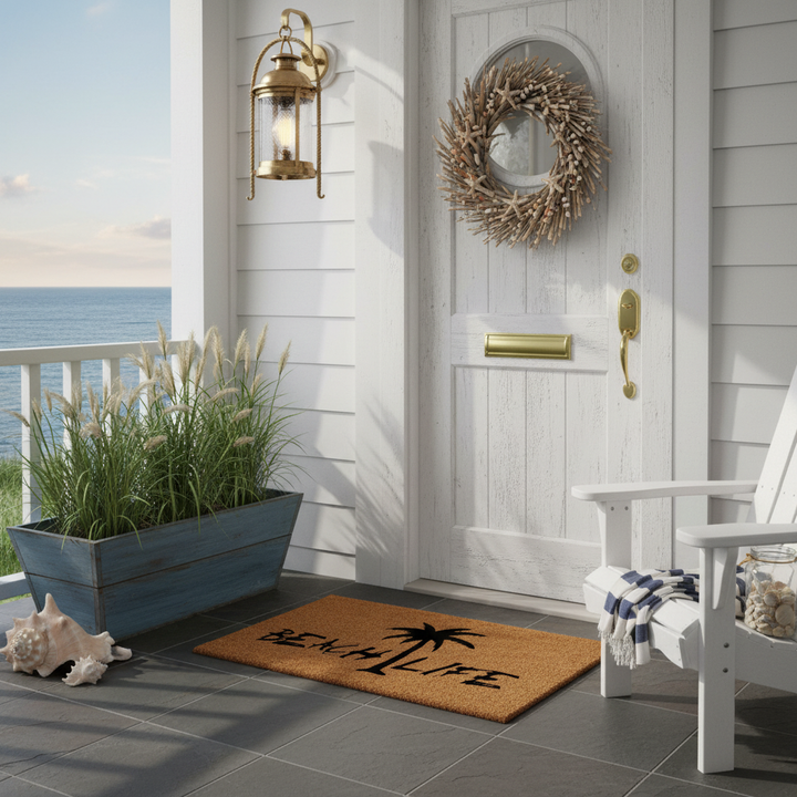 Beach Life Palm Tree Doormat