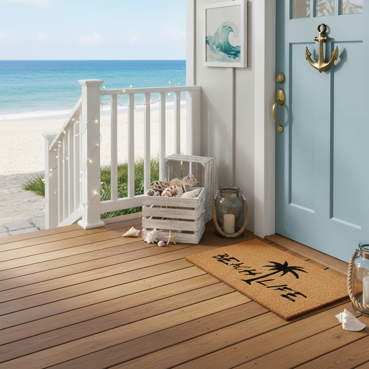 Beach Life Palm Tree Doormat