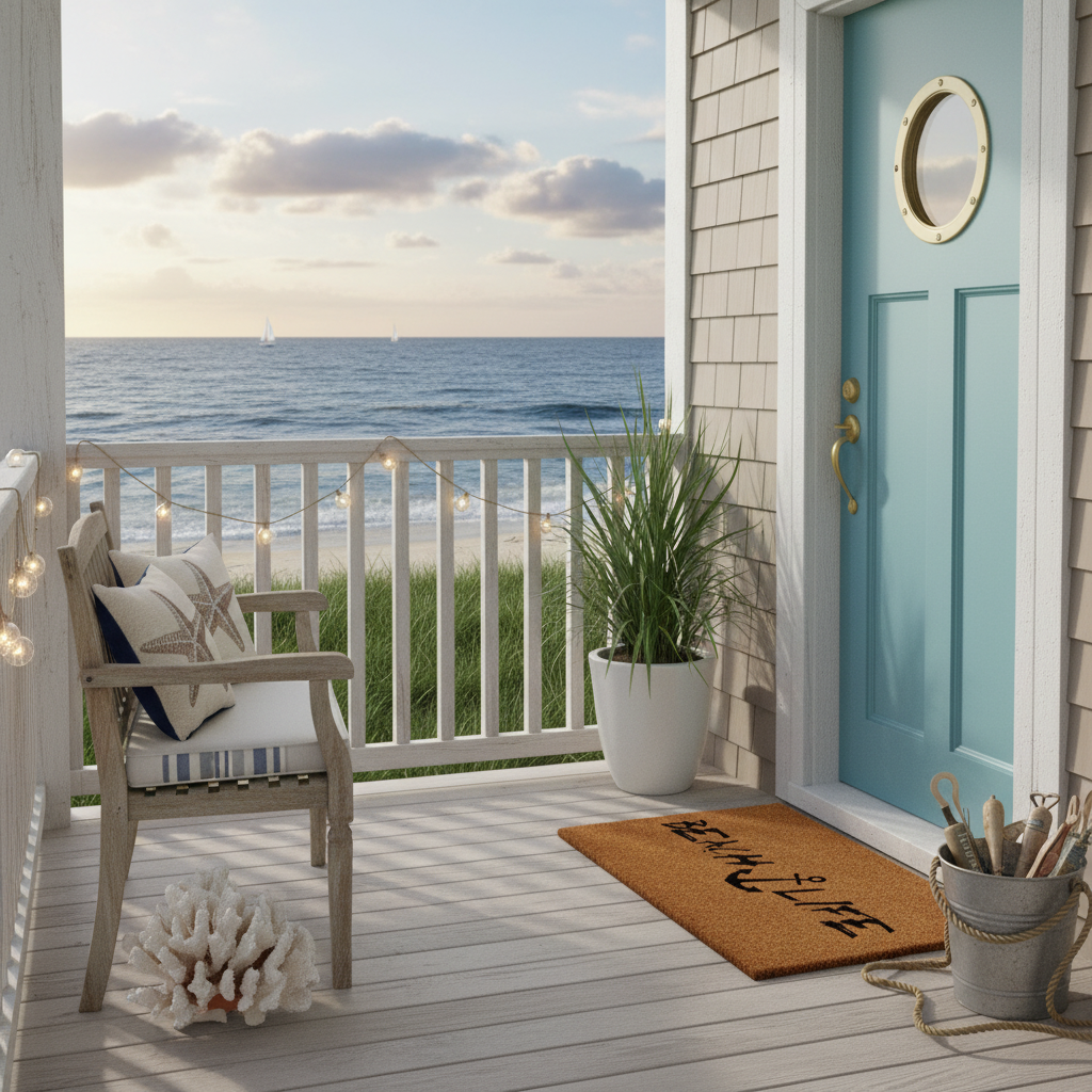 Beach Life Anchor Doormat