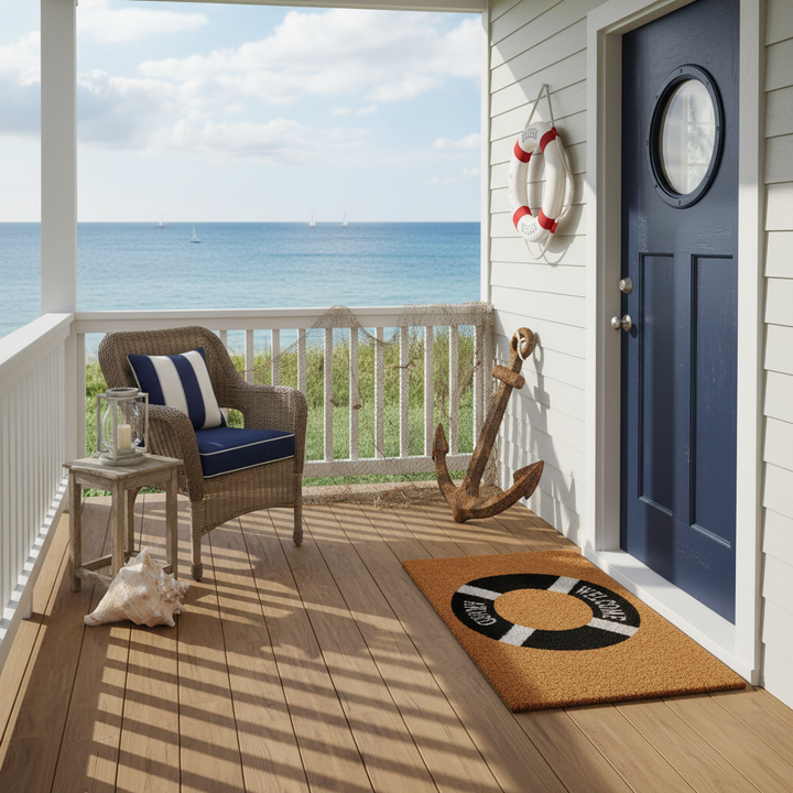Welcome Aboard Buoy Doormat