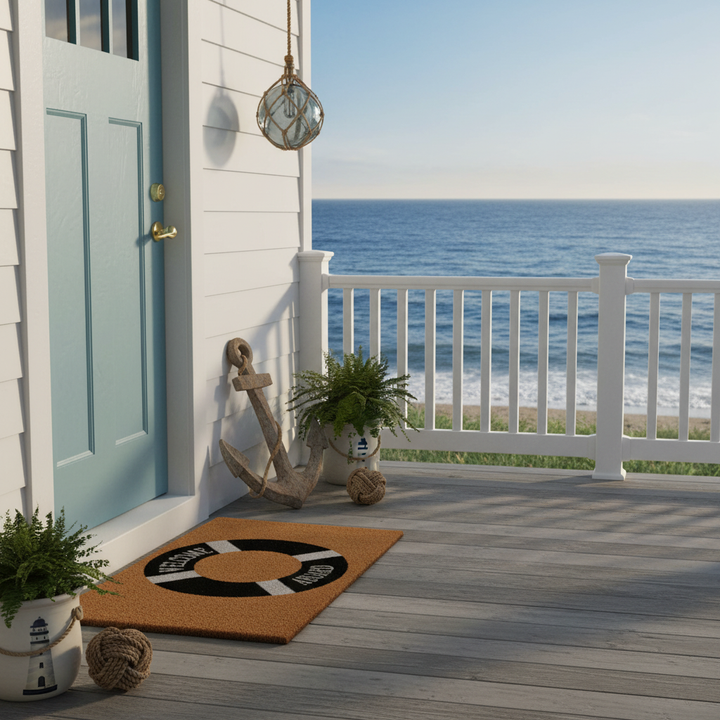 Welcome Aboard Buoy Doormat