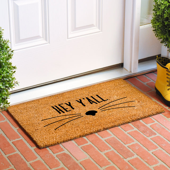 Hey Yall Whiskers Doormat 36"x72"