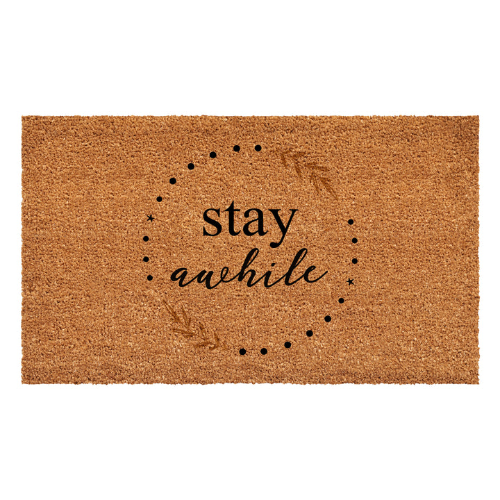Stay A While Wreath Doormat 36"x72"