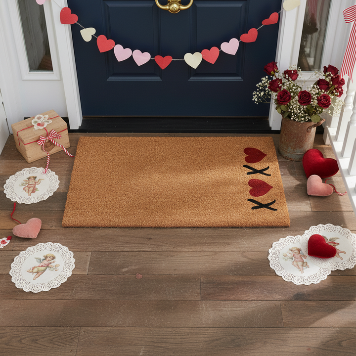 Vertical XOXO Doormat