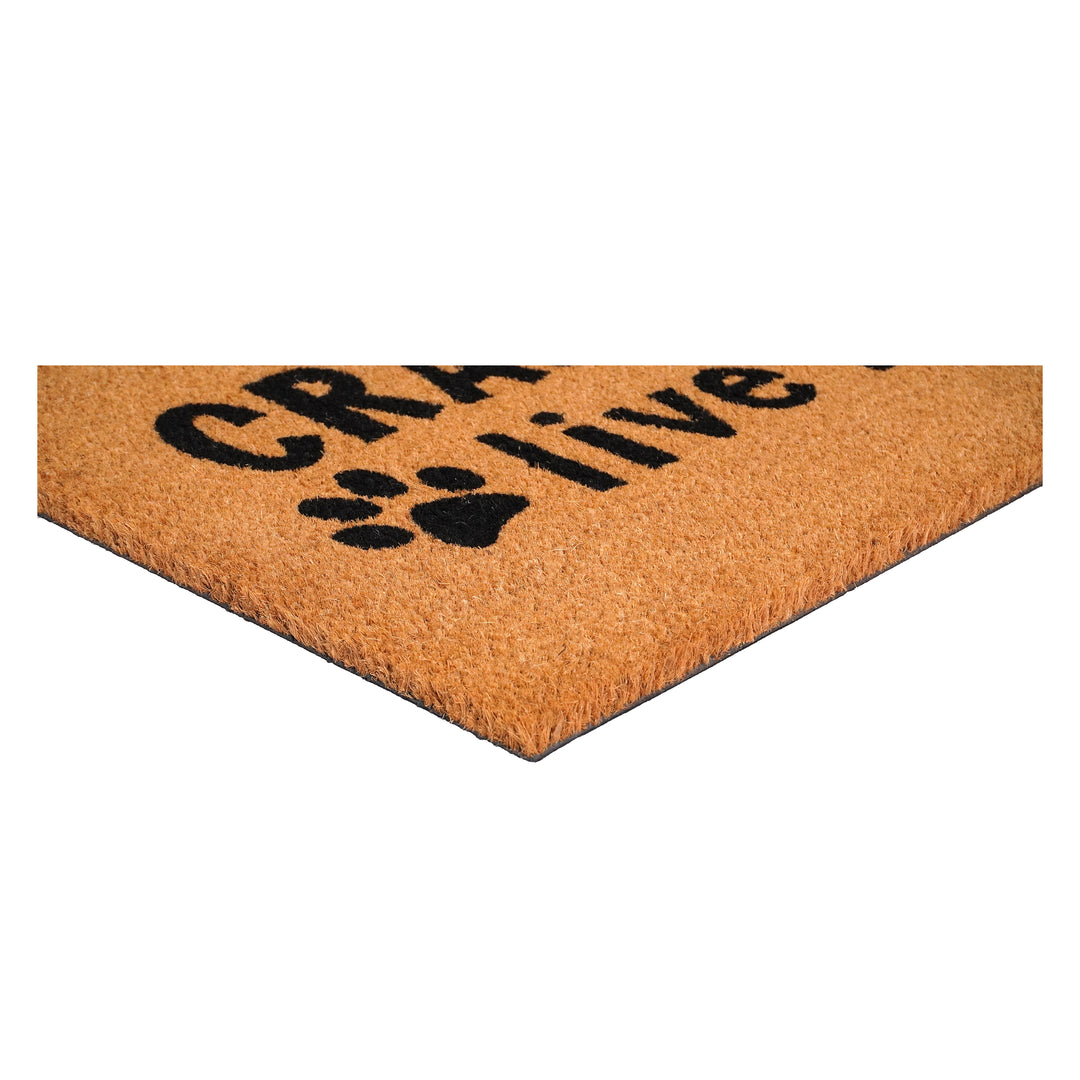 Crazy Dogs Live Here Doormat 17"x29"
