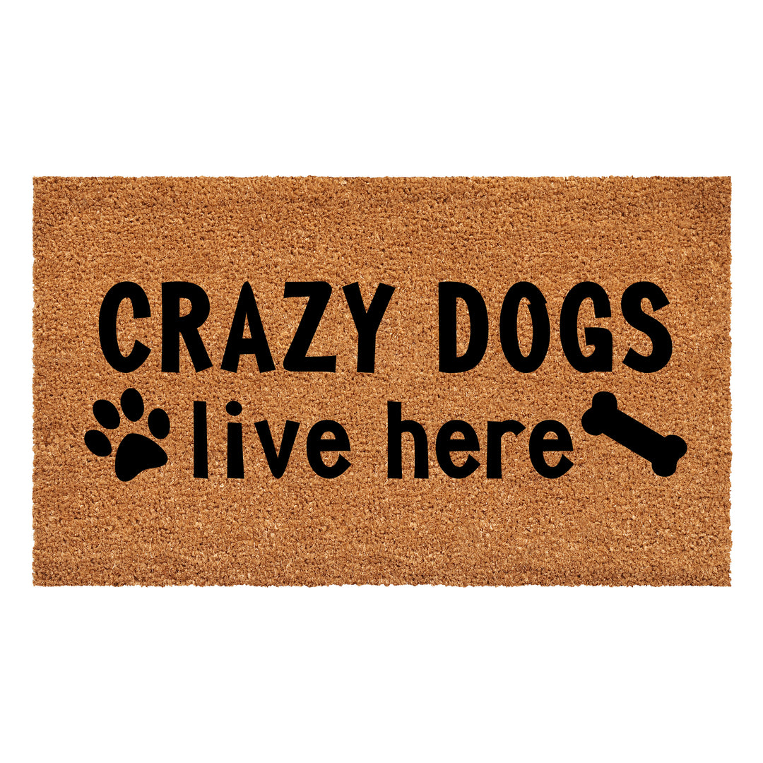 Crazy Dogs Live Here Doormat 36"x72"