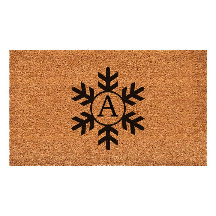 Snowflake Monogram Doormat  (Letter A) 36"x72" / A
