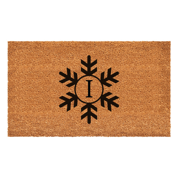 Snowflake Monogram Doormat  (Letter I) 36"x72" / I