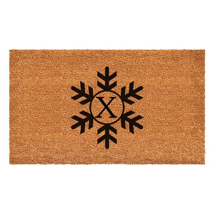 Snowflake Monogram Doormat  (Letter X) 36"x72" / X