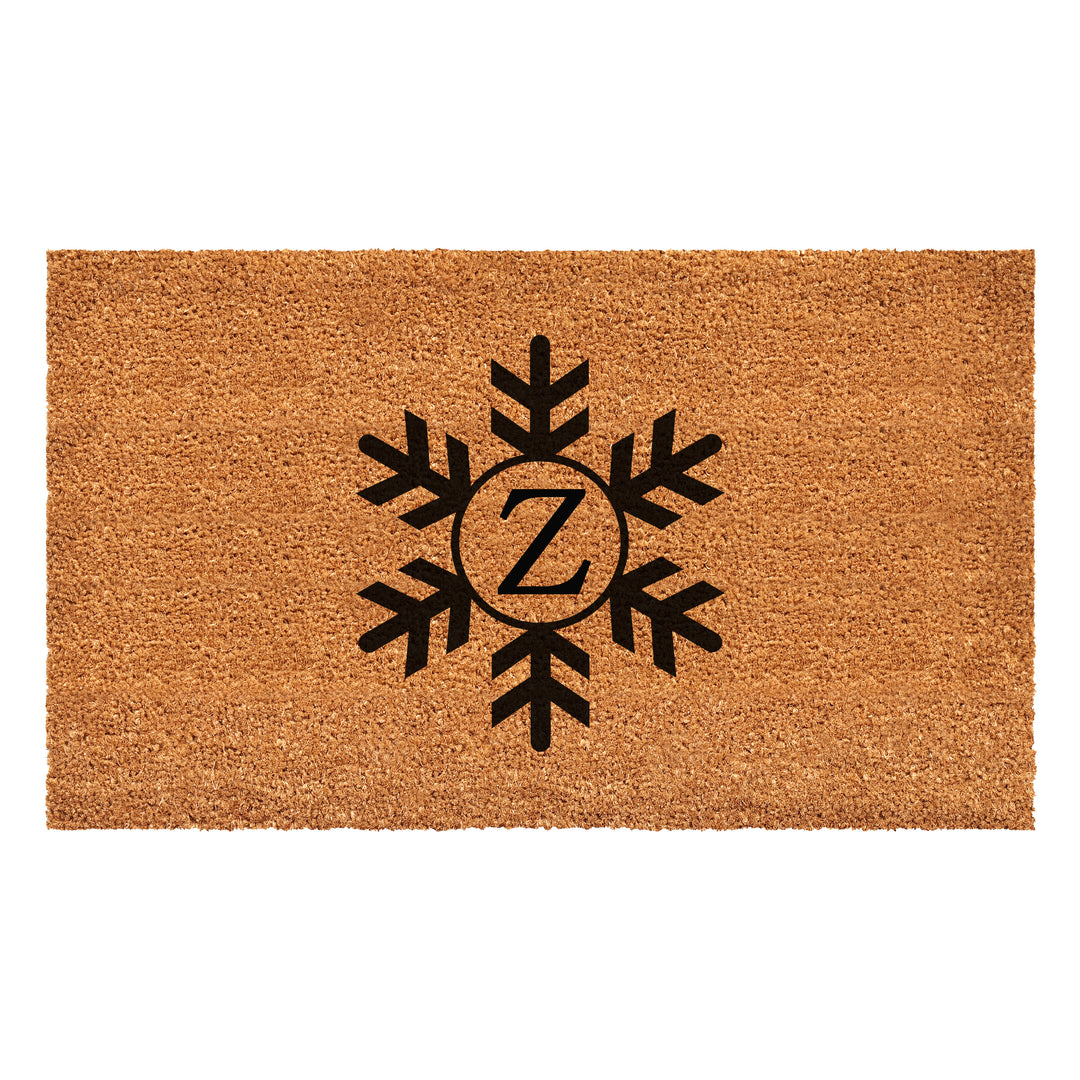 Snowflake Monogram Doormat  (Letter Z) 36"x72" / Z