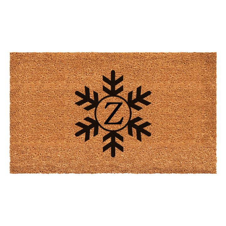 Snowflake Monogram Doormat  (Letter Z) 36"x72" / Z
