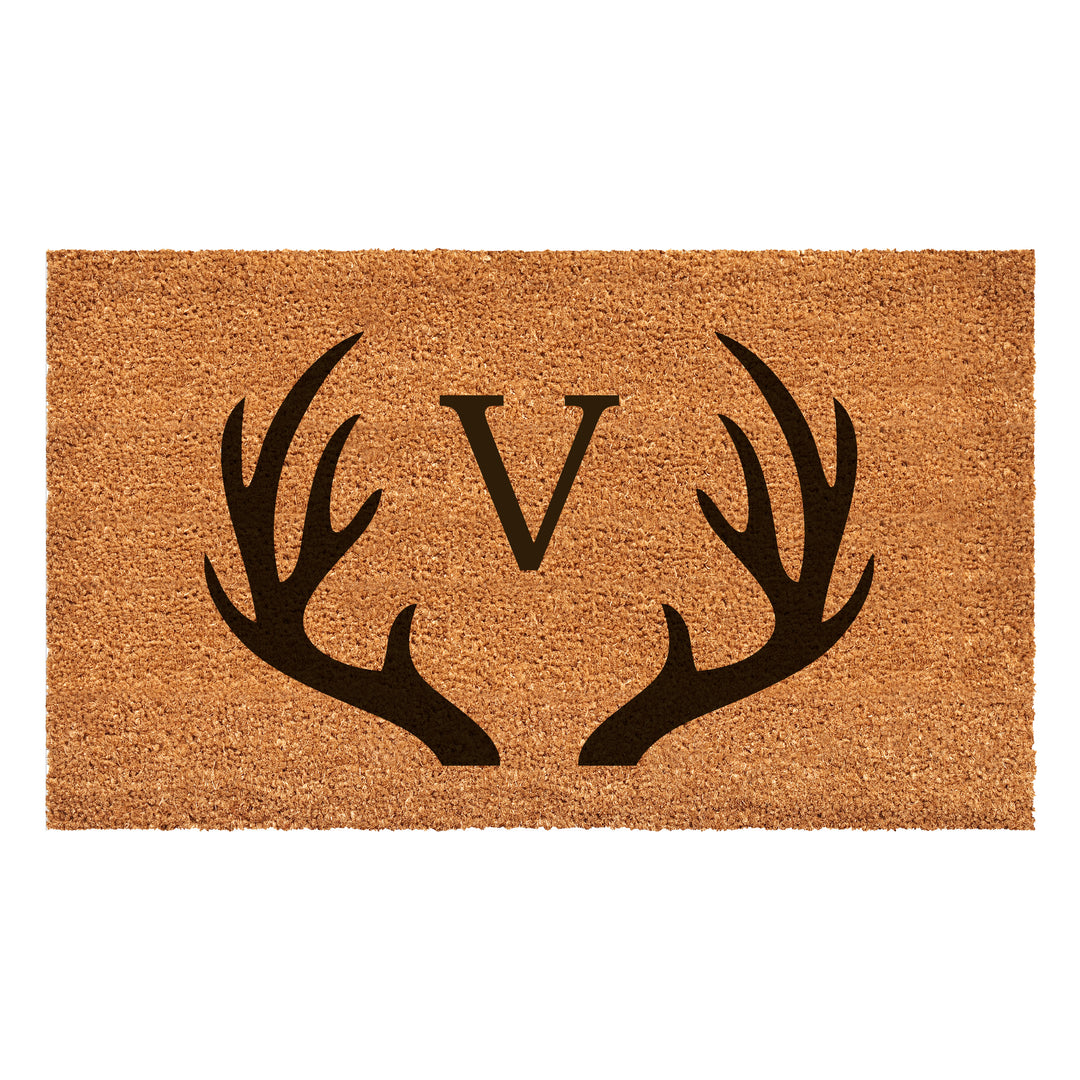 Antler Monogram Doormat 30"x48" 30"x48" / V