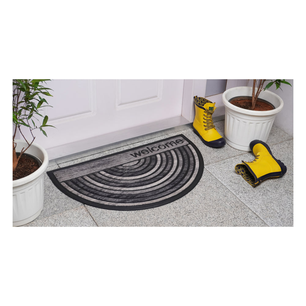 Half Gray Welcome 18"x30"