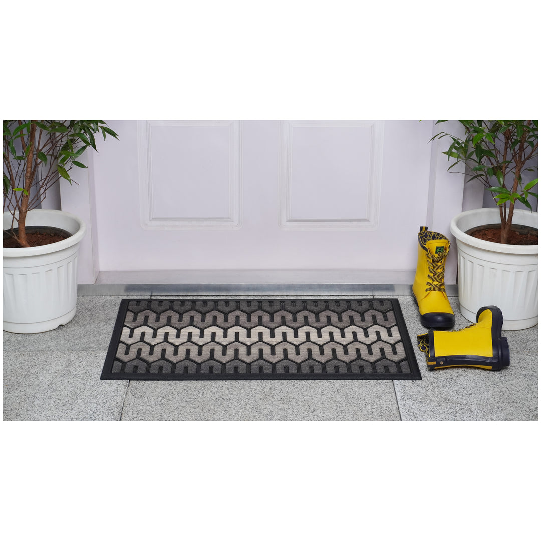 Neutral Geometric Doormat 18"x30"