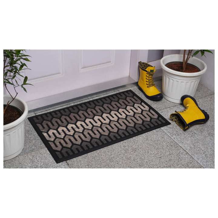 Neutral Geometric Doormat 18"x30"