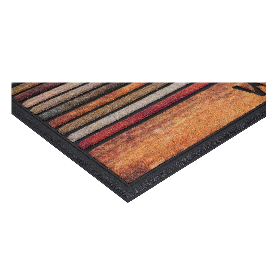 Welcome Stripes Doormat 18"x30"