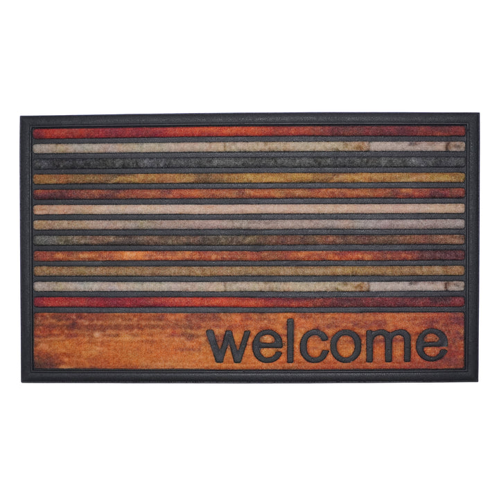 Welcome Stripes Doormat 18"x30"