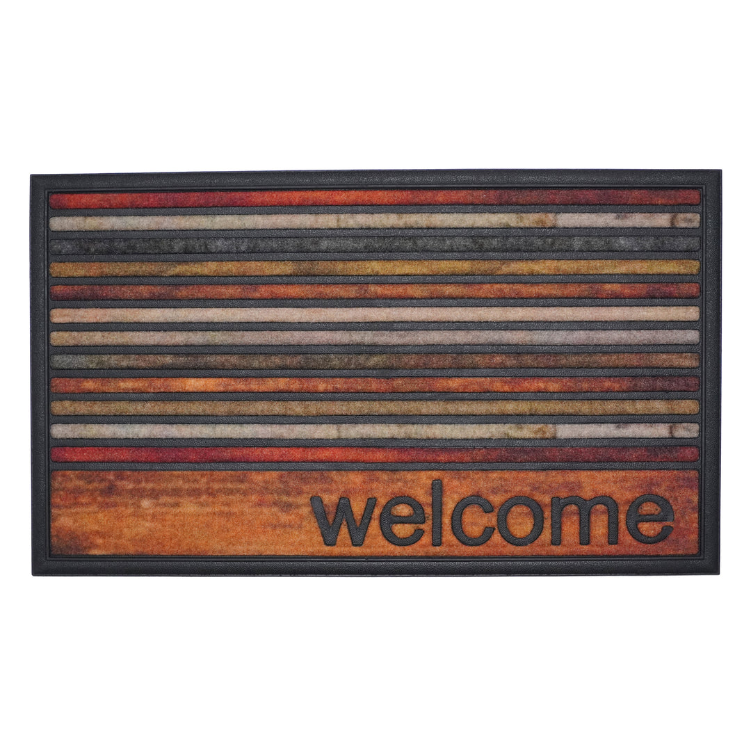 Welcome Stripes Doormat 18"x30"