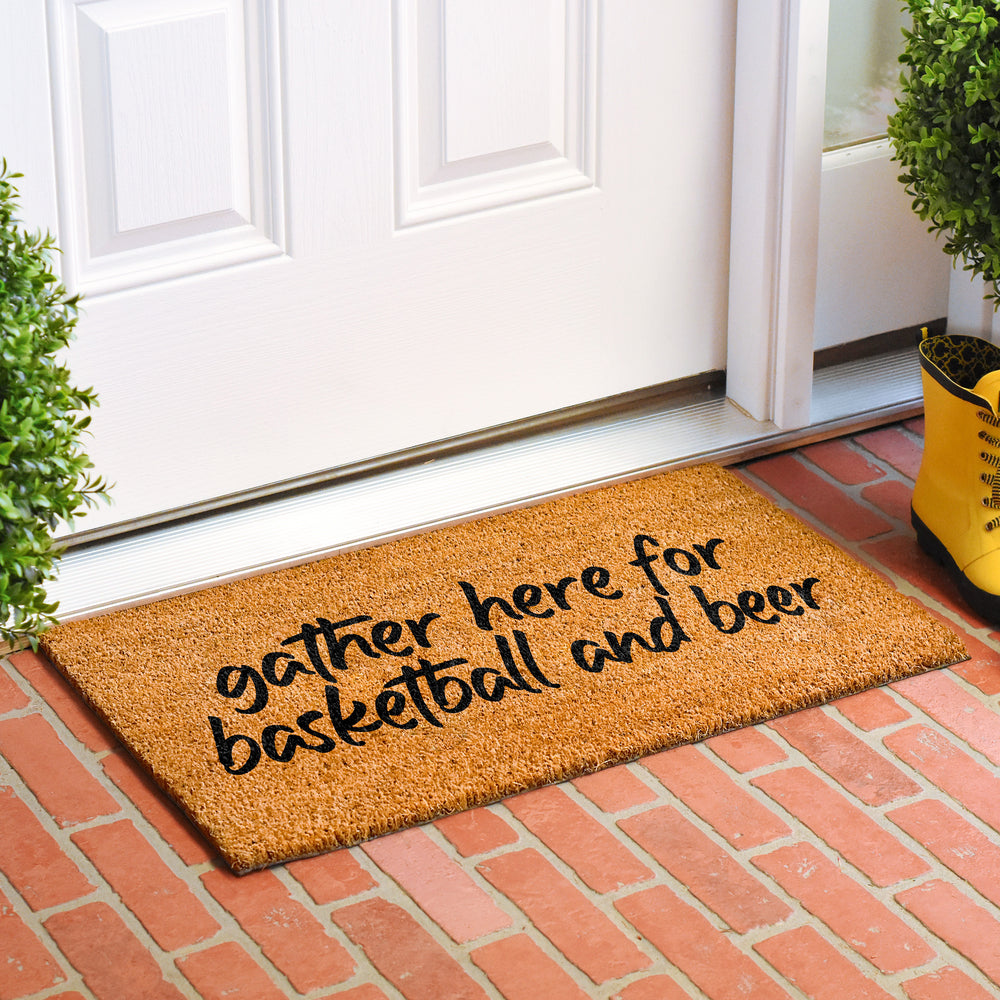 Gather here for Basketball and beer Doormat 36"x72"