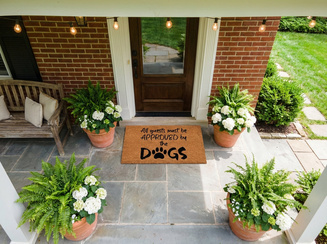 All guests must be approved by the dogs Doormat