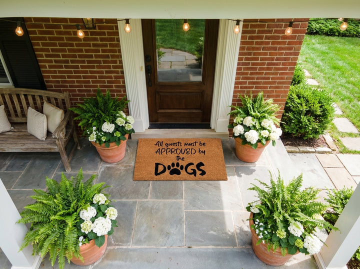 All guests must be approved by the dogs Doormat