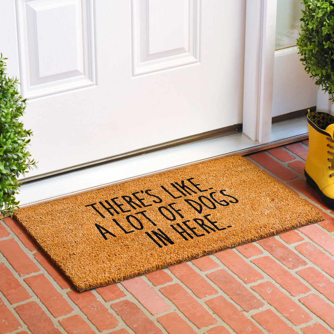 There's like a lot of dogs here Doormat 24"x36"