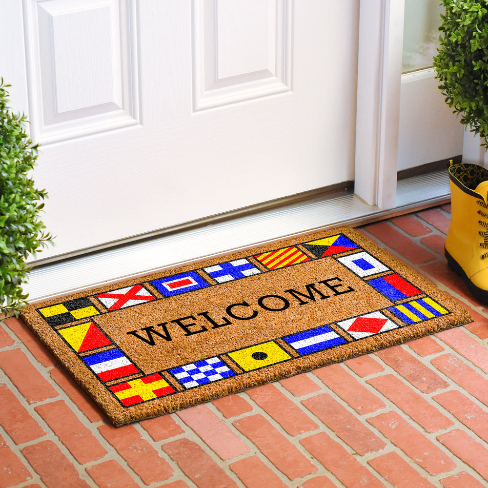Nautical Flags Doormat 17"x29"