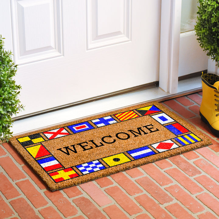Nautical Flags Doormat 17"x29"