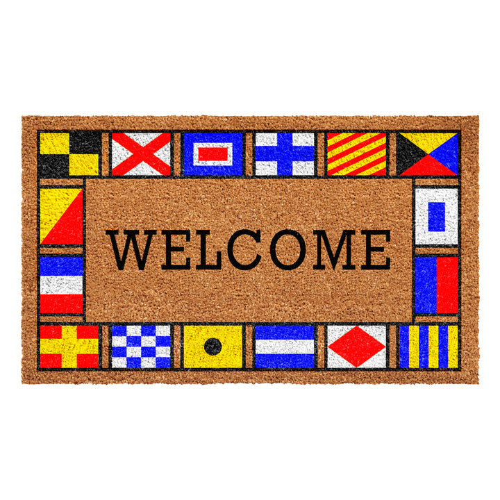 Nautical Flags Doormat 17"x29"