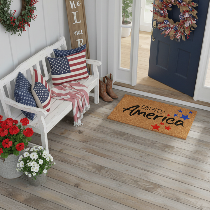 God Bless America Doormat