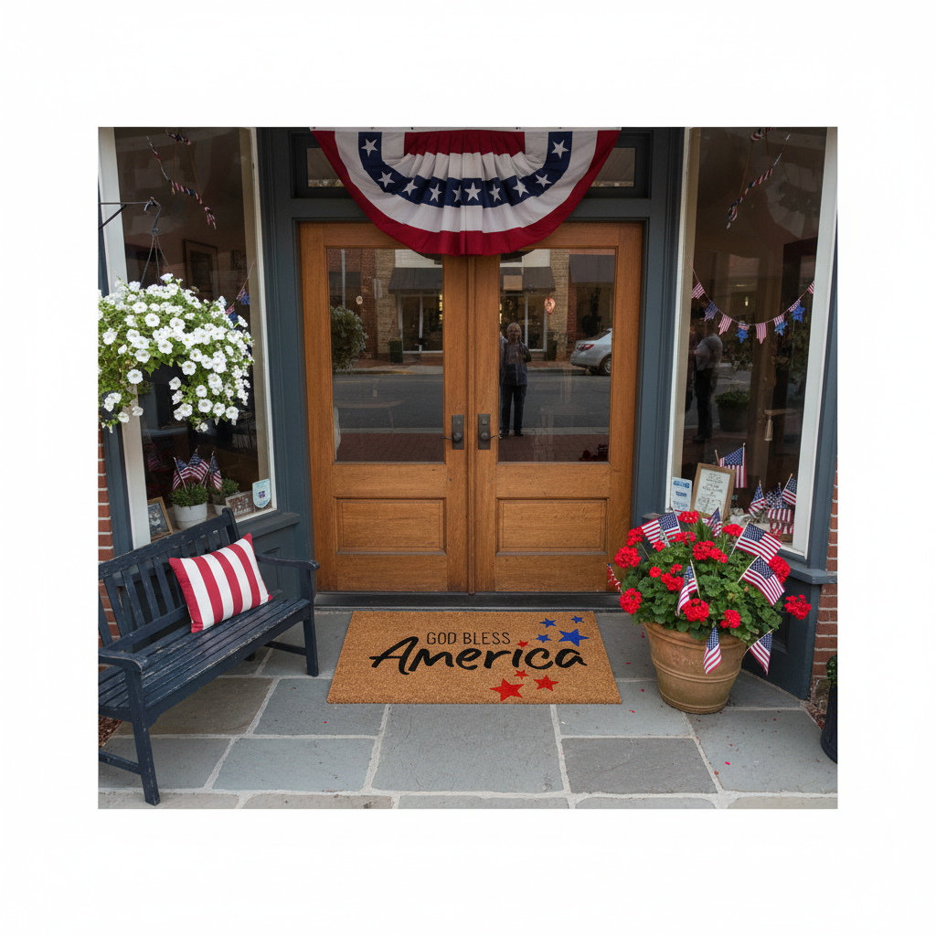 God Bless America Doormat