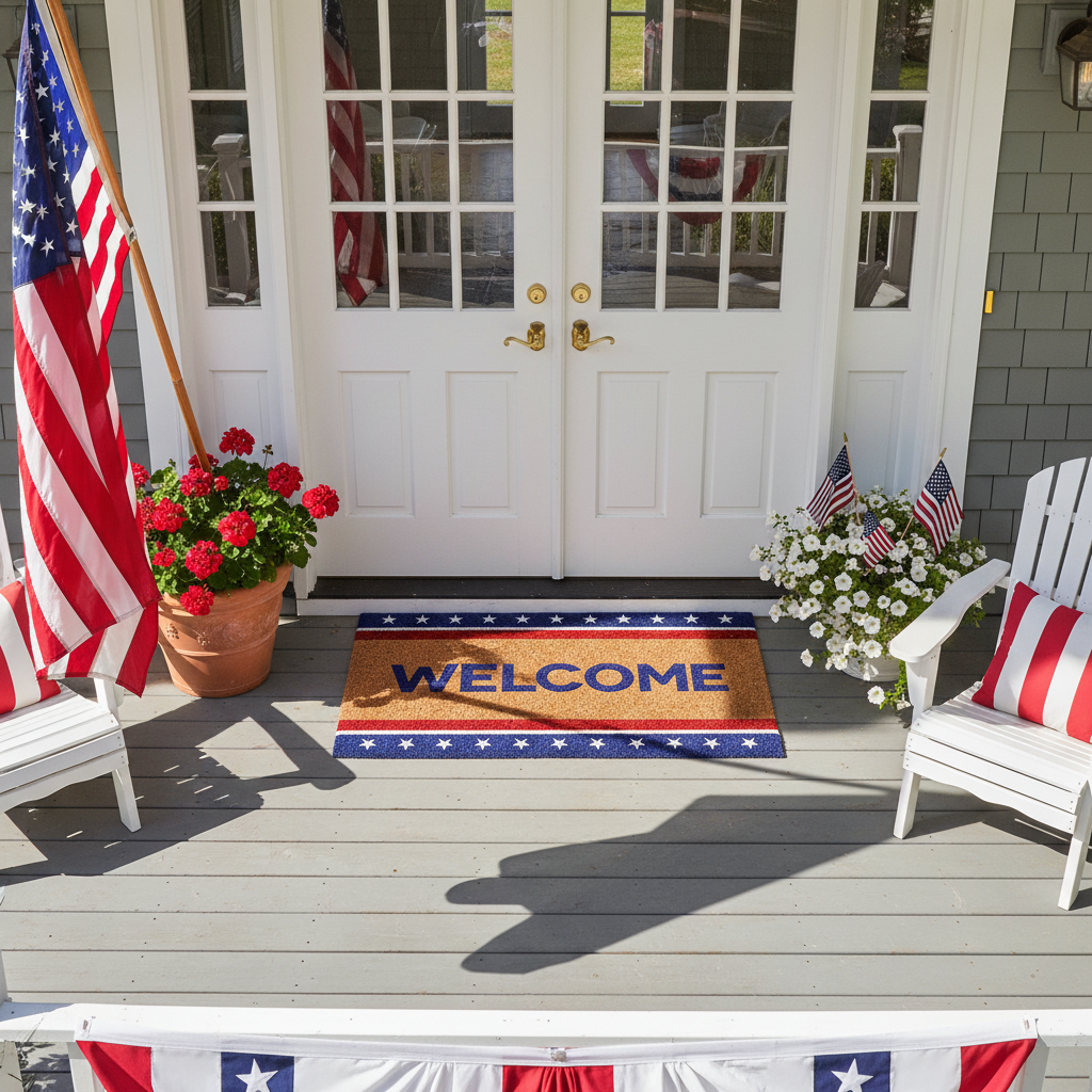 Patriotic Welcome Doormat