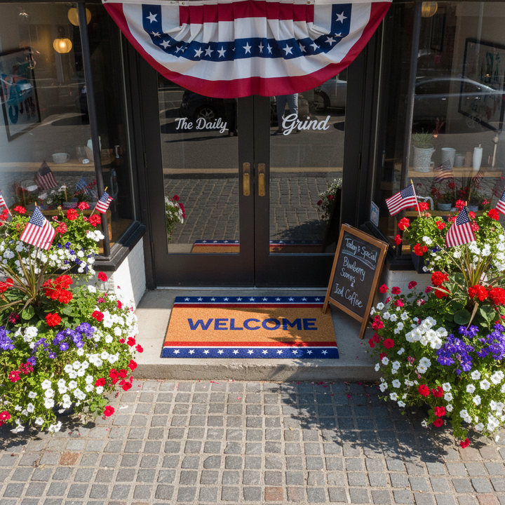 Patriotic Welcome Doormat