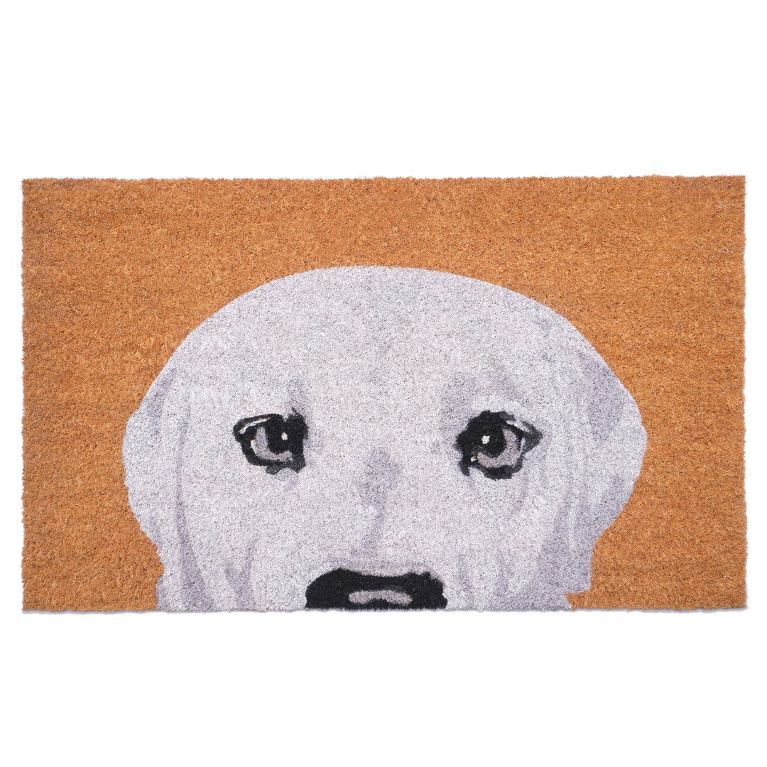 White Labrador  Doormat 17"x29" / White Labrador