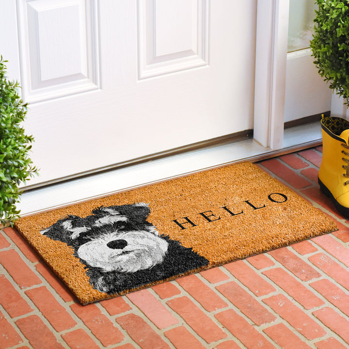 Black Schnauzer Doormat 17"x29" / Black Schnauzer