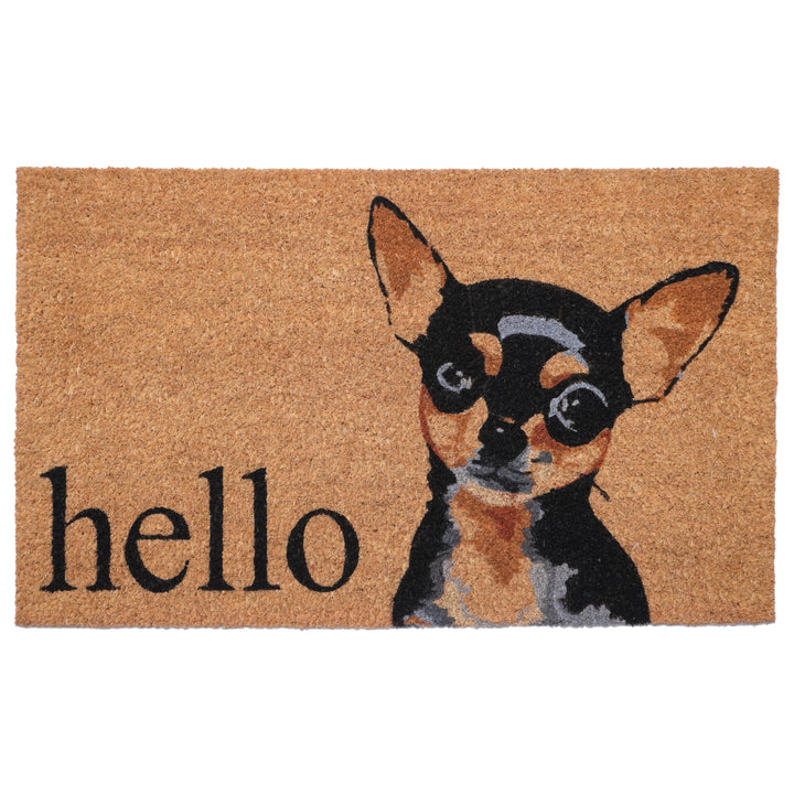 Black Tan Chihuahua Doormat 17"x29" / Black Tan Chihuahua