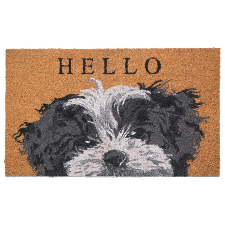 Black and White Shih Tzu Doormat 17"x29" / Black and White Shih Tzu