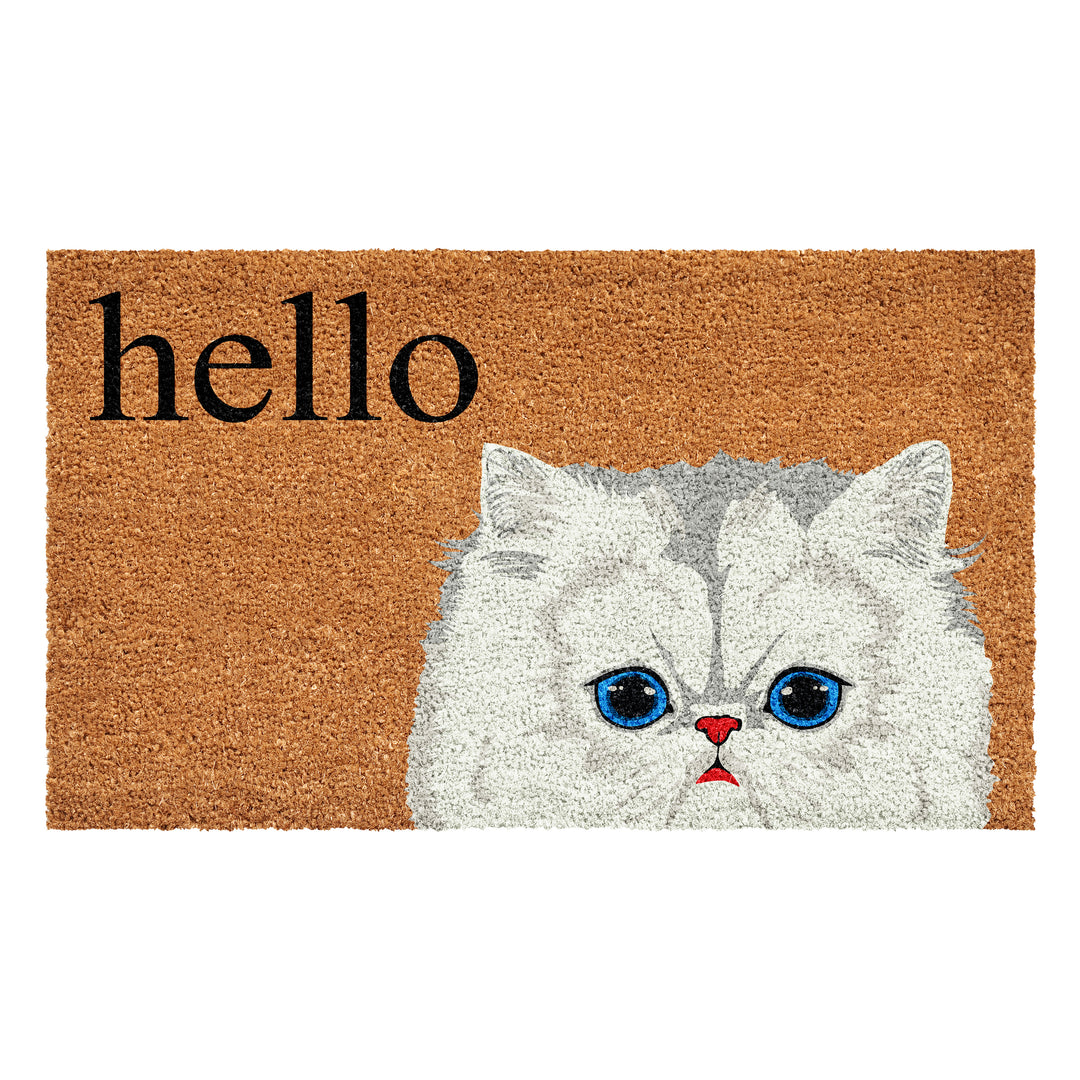 White Persian Cat Doormat 24"x36" / White Persian