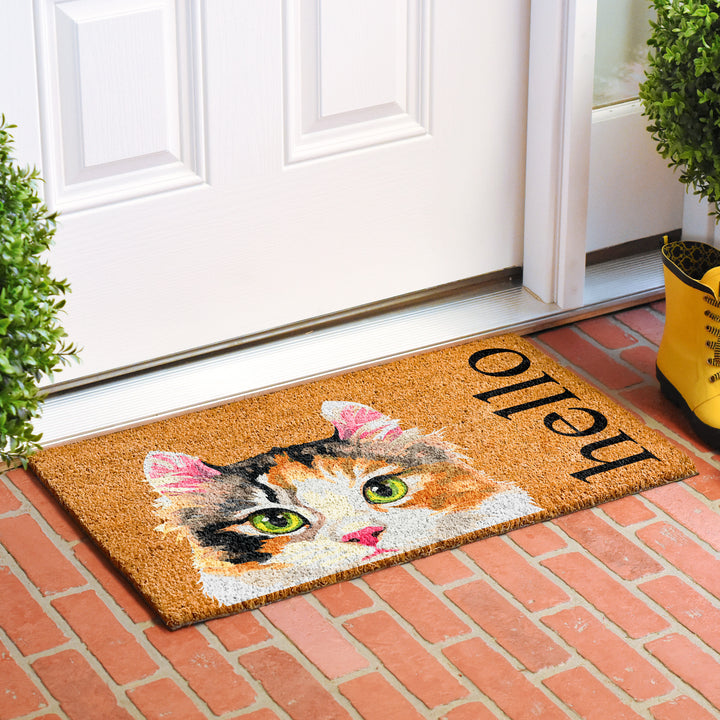 Calico Cat Doormat 24"x36" / Calico