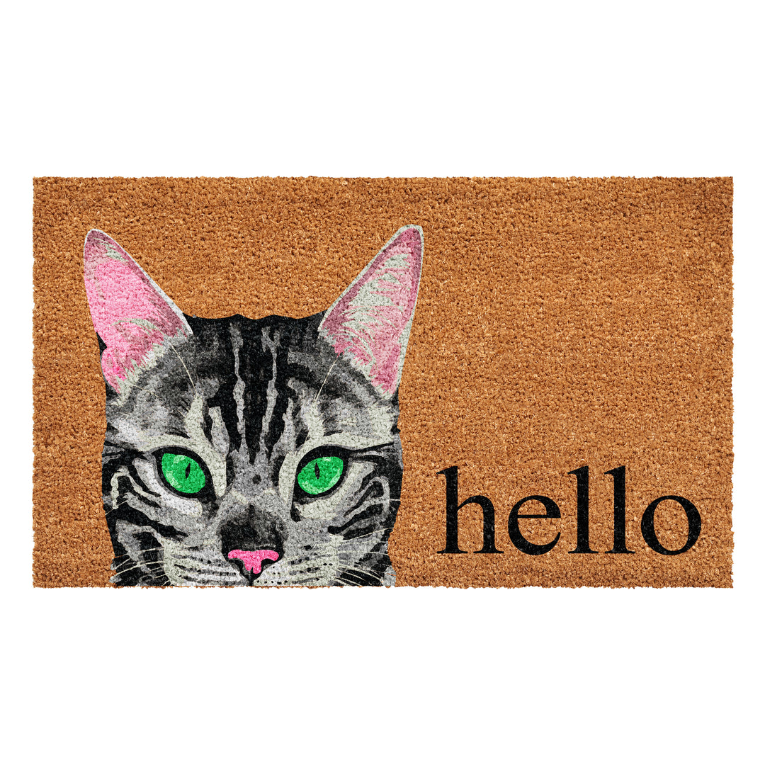 Silver Bengal Cat  Doormat 24"x36" / Silver Bengal