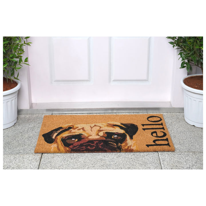 Fawn Pug Doormat 17"x29" / Fawn Pug