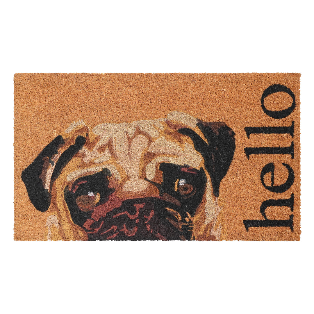 Fawn Pug Doormat 17"x29" / Fawn Pug