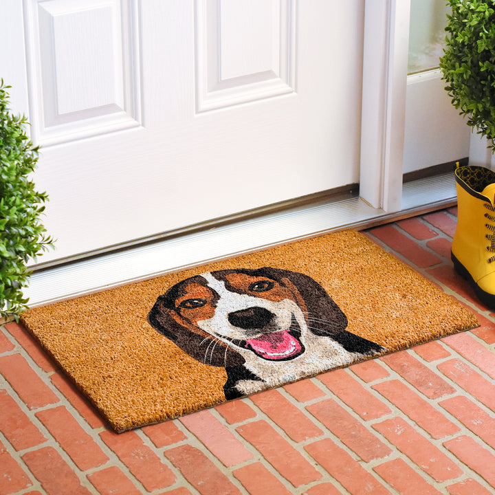 Brown White Beagle Doormat