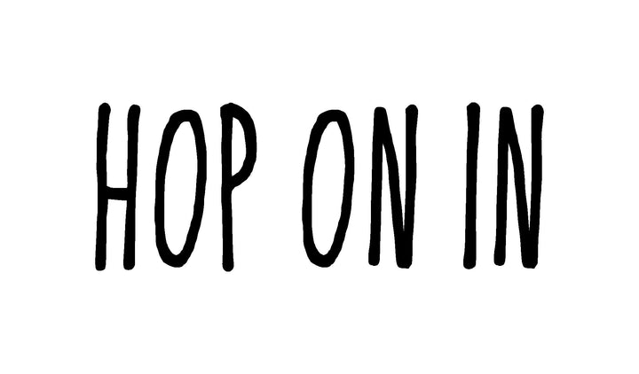 Hop on In  Doormat 17"x29"