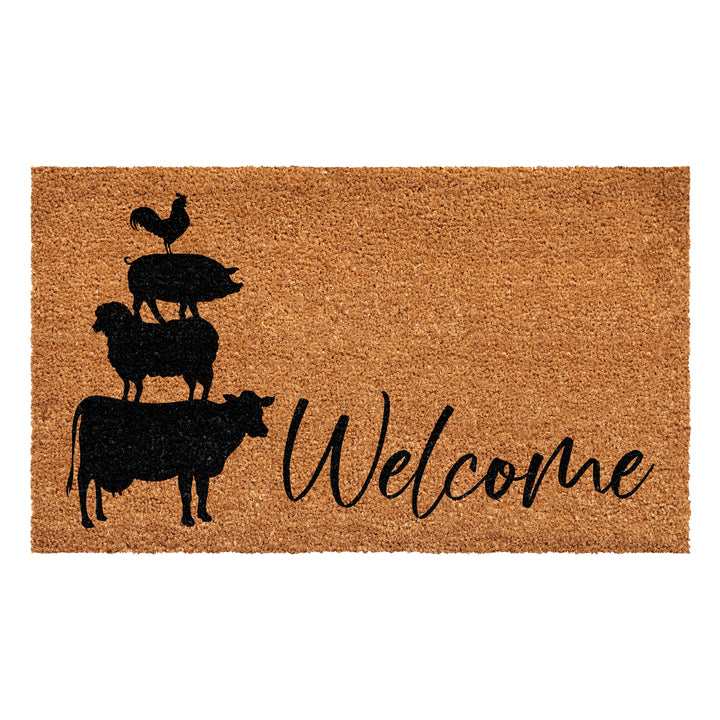 Farmhouse animals Doormat 17"x29"