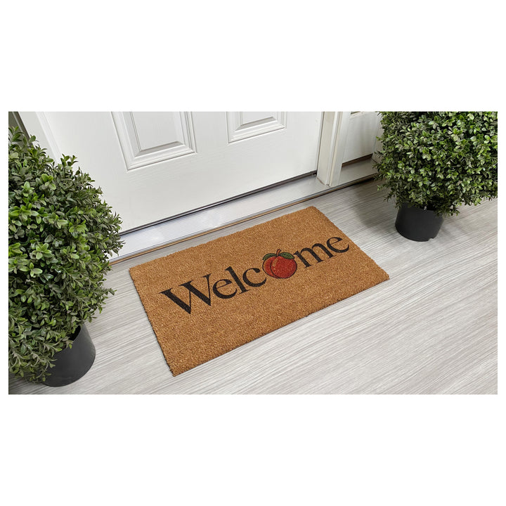 Peach Welcome Doormat 17"x29"