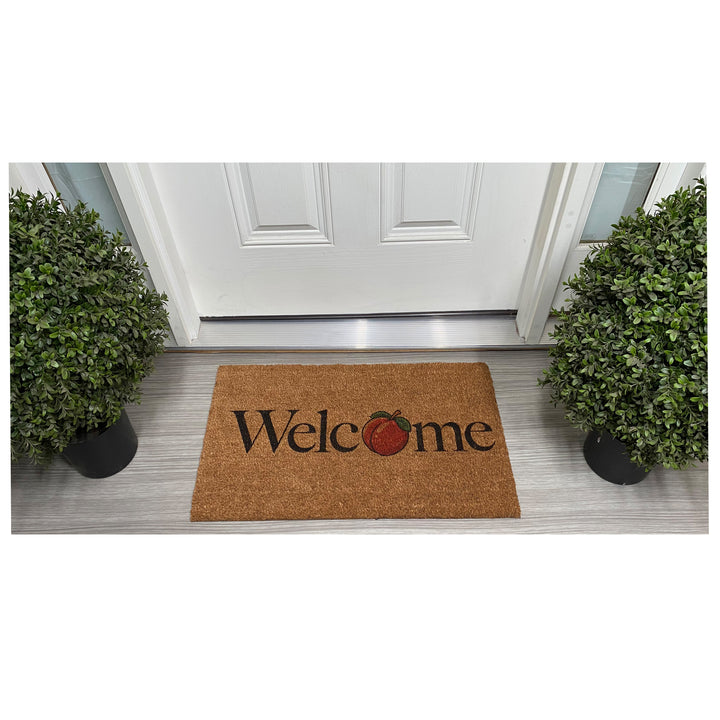 Peach Welcome Doormat 17"x29"