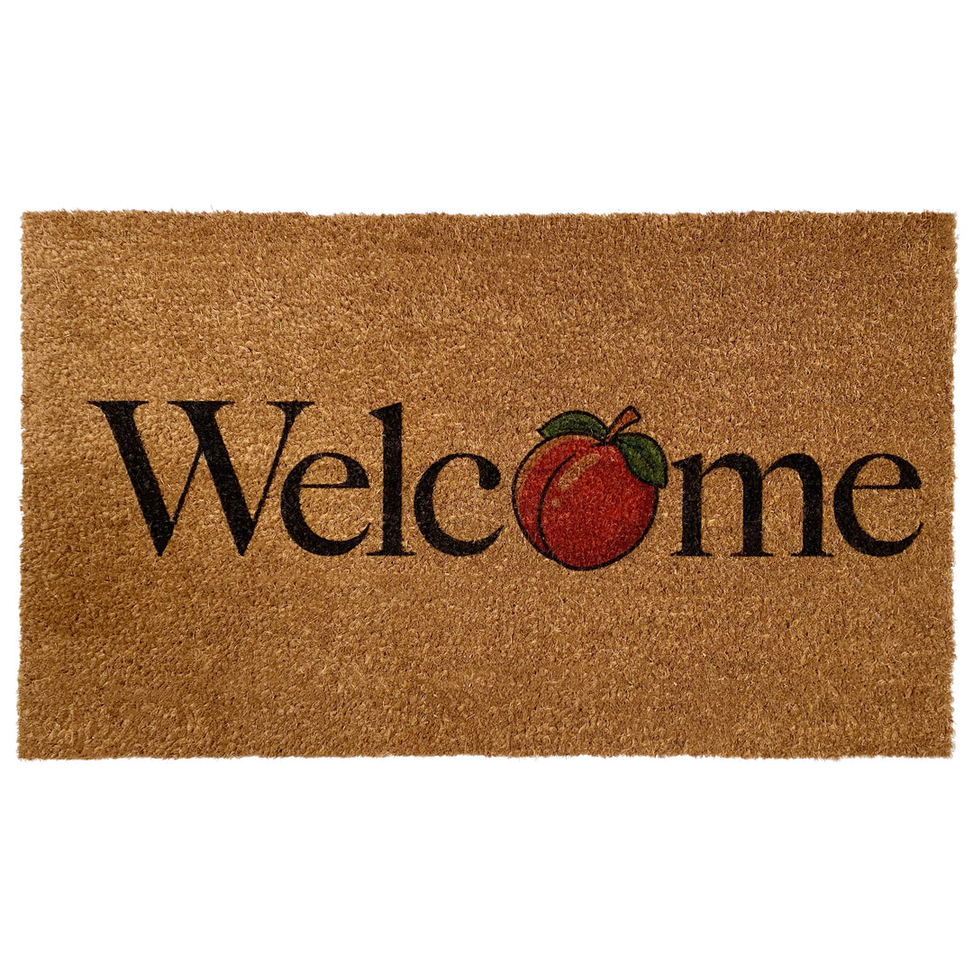 Peach Welcome Doormat 17"x29"